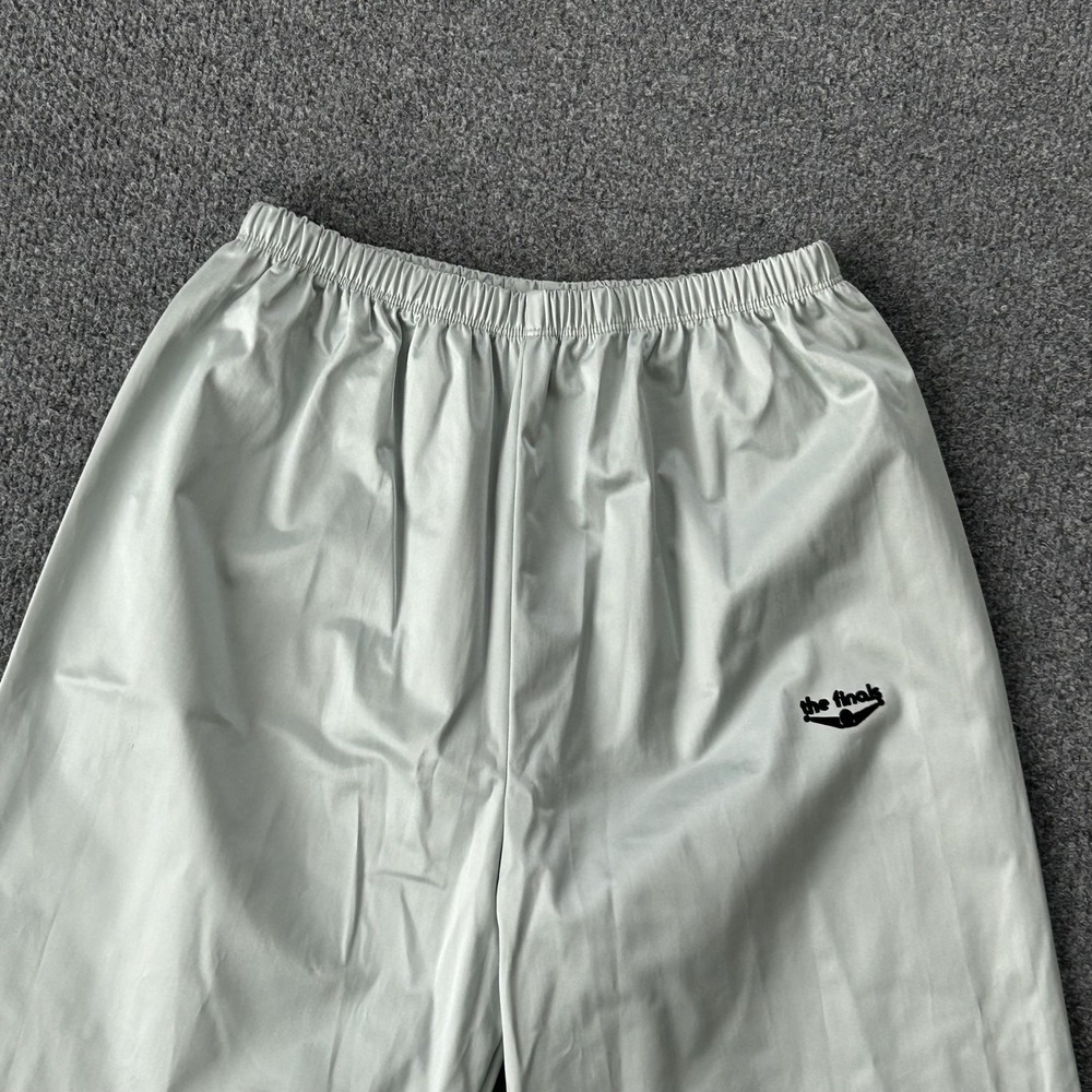 Vintage‎ The Finals Pants Mens Small Gray Track Warm Up Zip Ankle Swim Made USA